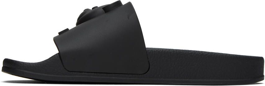 Moschino Black Pool Slides - Picture 3