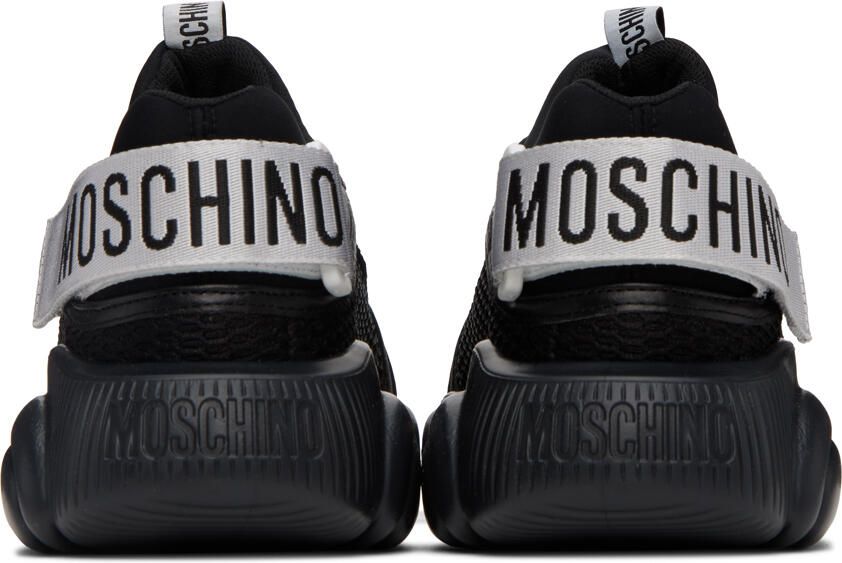 Moschino Black Strap Teddy Sneakers