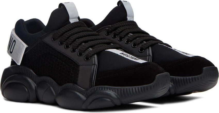 Moschino Black Strap Teddy Sneakers - Picture 2