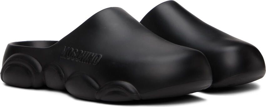 Moschino Black Teddy Slides - Picture 2