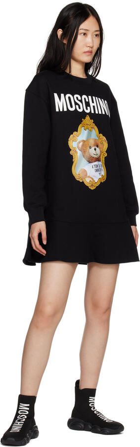 Moschino Black Teddy Sock Sneakers - Picture 4