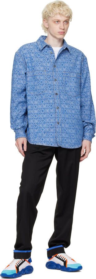 Moschino Blue Tape Teddy Sneakers - Picture 4