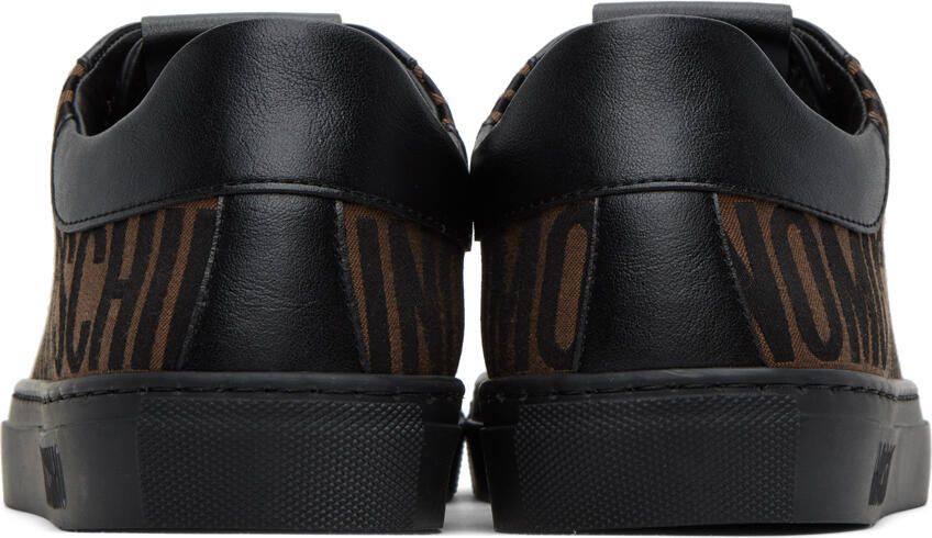 Moschino Brown & Black Jacquard Sneakers
