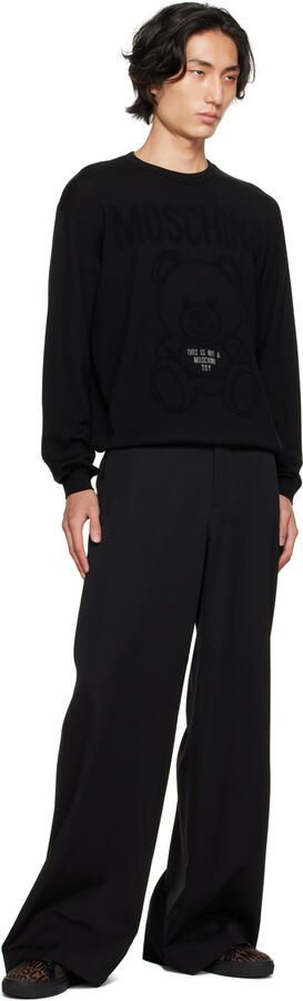 Moschino Brown & Black Jacquard Sneakers - Picture 4