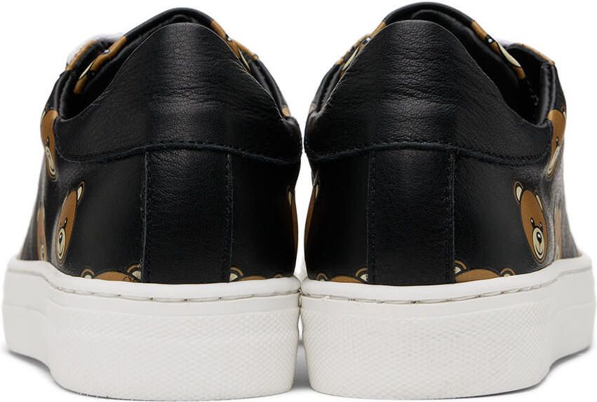 Moschino Kids Black Teddy Print Sneakers
