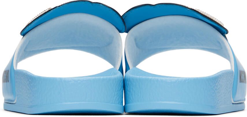 Moschino Kids Blue 3D Teddy Slides