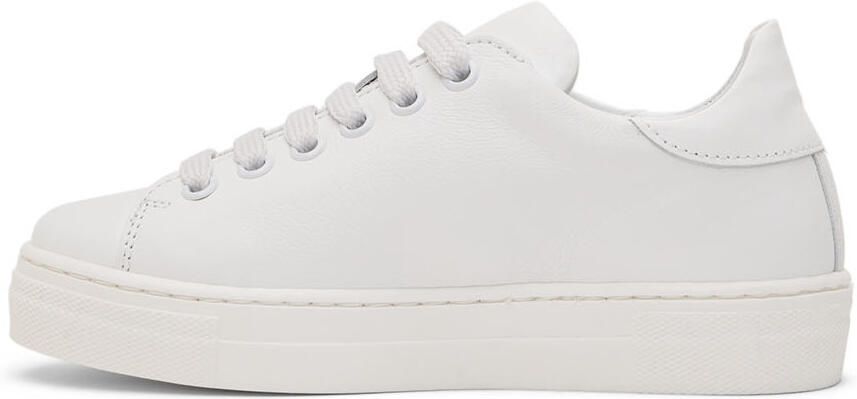 Moschino Kids White Leather Sneakers - Picture 3