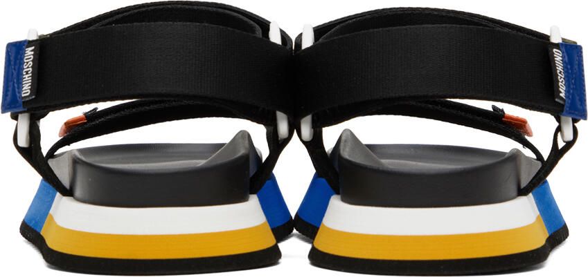 Moschino Multicolor Logo Tape Sandals