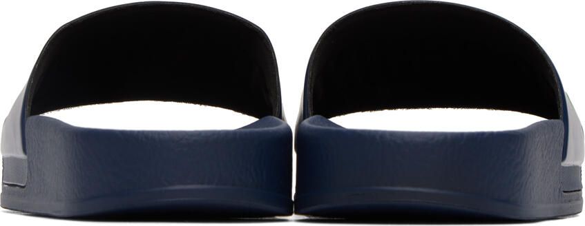 Moschino Navy Embossed Sandals