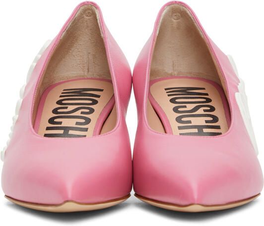 Moschino Pink Icing Logo Heels - Picture 3