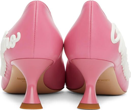 Moschino Pink Icing Logo Heels - Picture 4
