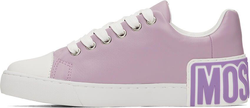 Moschino Purple Logo Sneakers - Picture 3