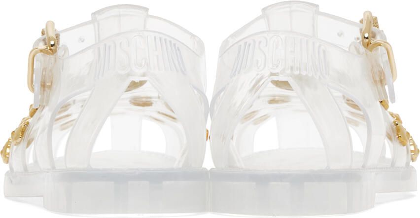 Moschino Transparent Teddy Studs Jelly Sandals