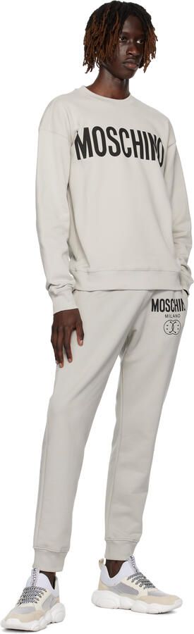 Moschino White & Beige Teddy Sneakers - Picture 4