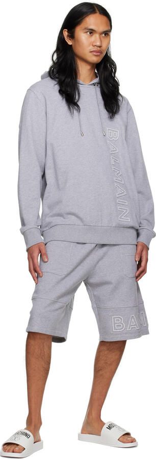 Moschino White Double Smiley Slides - Picture 2