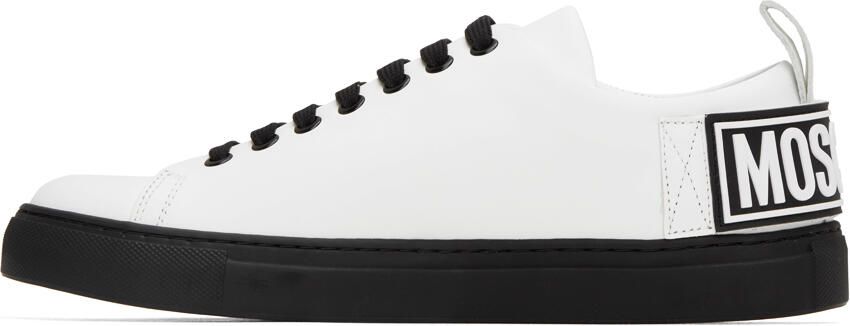 Moschino White Embossed Sneakers - Picture 3