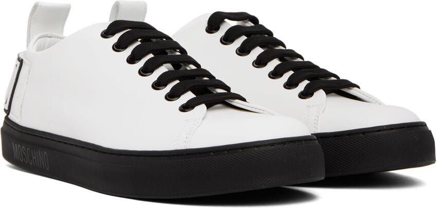 Moschino White Embossed Sneakers - Picture 2