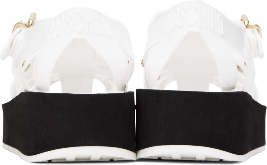 Moschino White Jelly Sandals