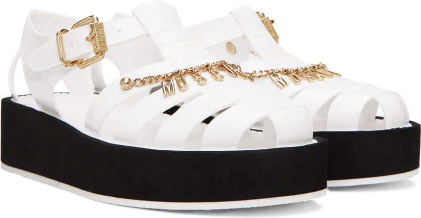 Moschino White Jelly Sandals - Picture 2