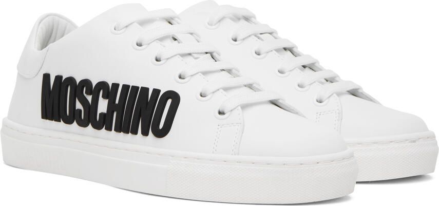 Moschino White Logo Sneakers - Picture 2