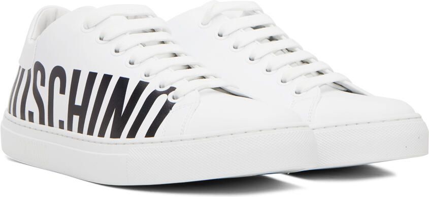 Moschino White Printed Sneakers - Picture 2