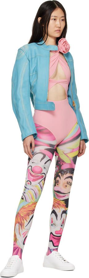 Moschino White Printed Sneakers - Picture 4