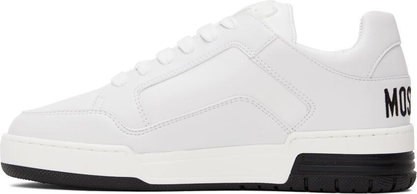 Moschino White Streetball Teddy Bear Sneakers - Picture 3