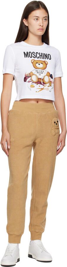 Moschino White Streetball Teddy Bear Sneakers - Picture 4