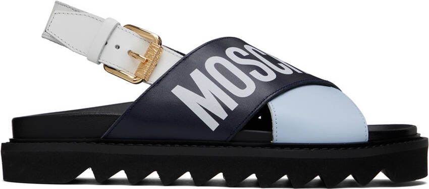 Moschino Multicolor Criss-Cross Sandals - Picture 5