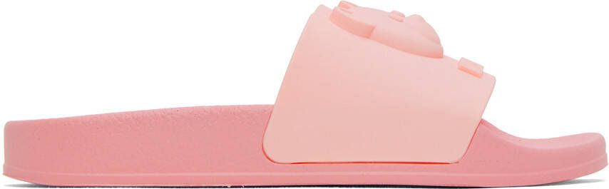 Moschino Pink Pool Slides - Picture 5