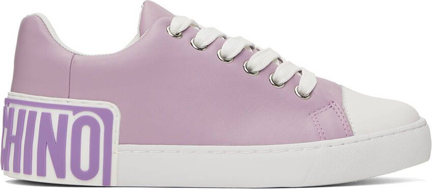 Moschino Purple Logo Sneakers - Picture 5