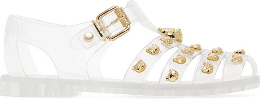 Moschino Transparent Teddy Studs Jelly Sandals - Picture 5