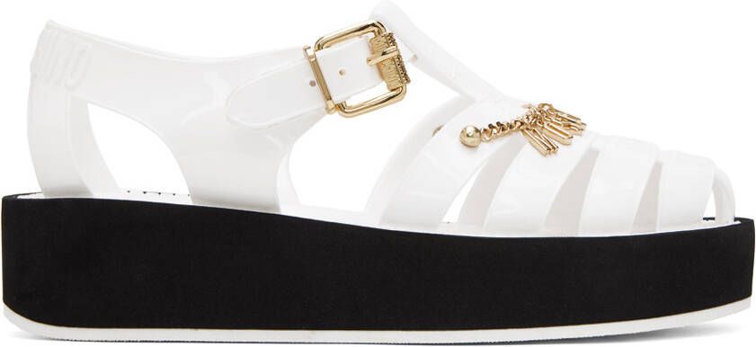 Moschino White Jelly Sandals - Picture 4