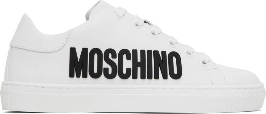 Moschino White Logo Sneakers - Picture 5