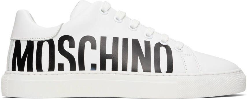 Moschino White Serena Low-Top Sneakers