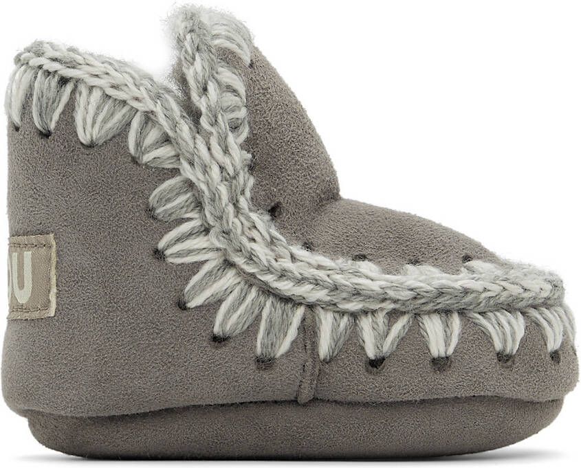 Mou Baby Grey Suede Pre-Walkers - Picture 4