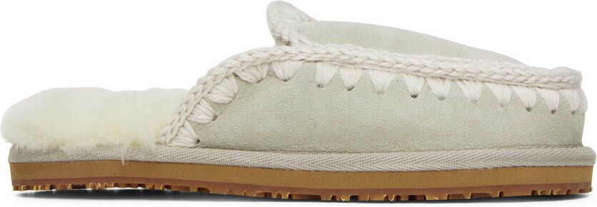 Mou Gray Full Stitch Slippers - Picture 5