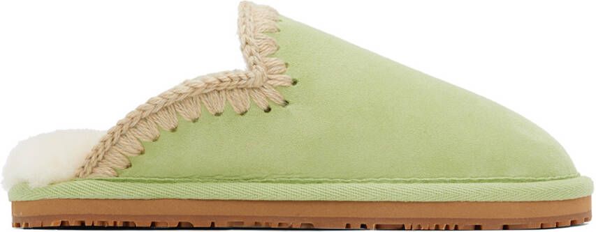Mou Green Stitch Slippers - Picture 5
