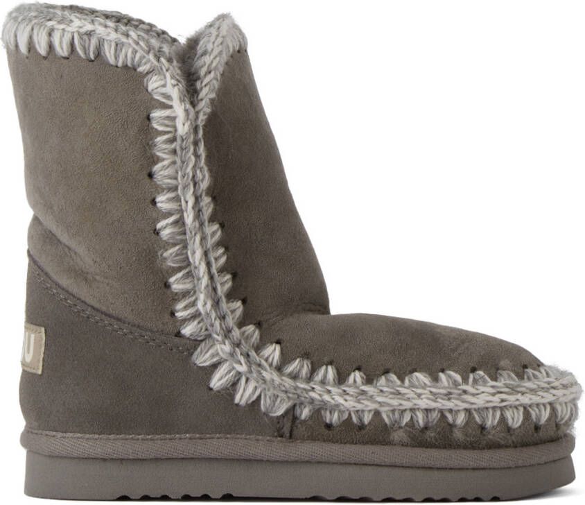 Mou Kids Grey Ankle 18 Boots - Picture 4