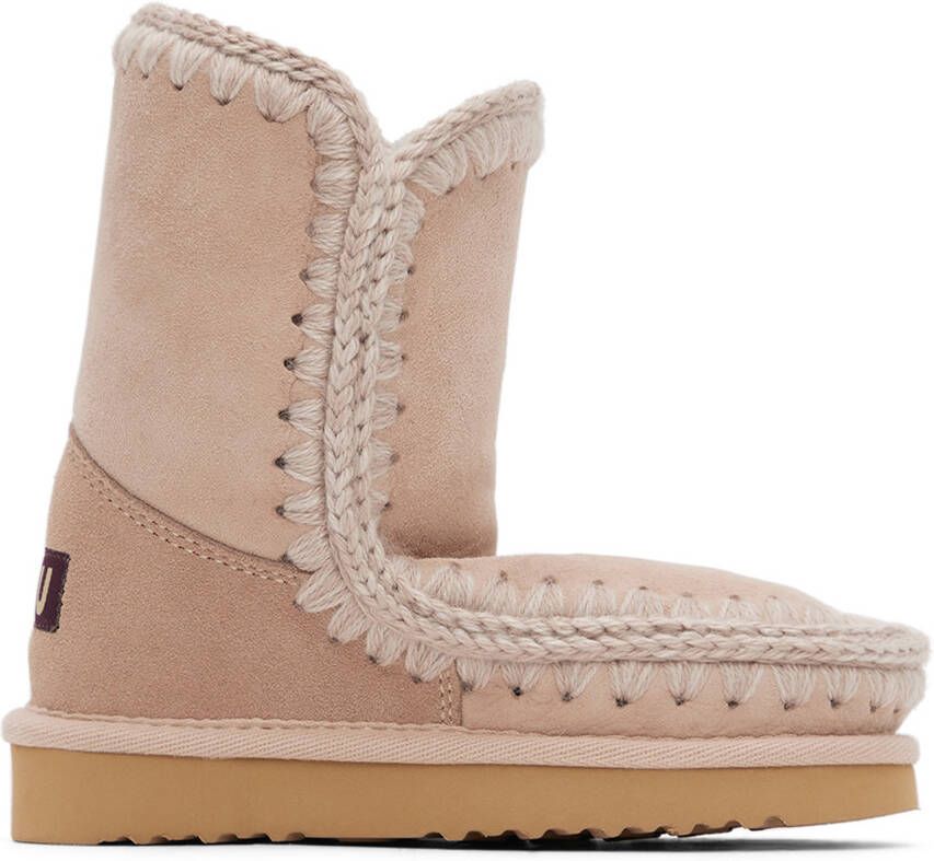 Mou Kids Pink Suede Boots