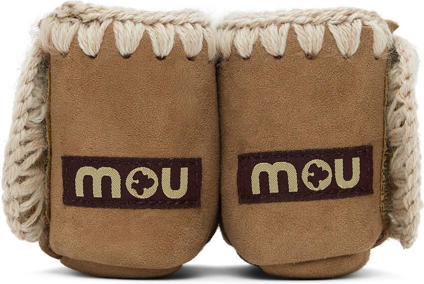 Mou Baby Brown Velcro Suede Pre-Walkers - Picture 3