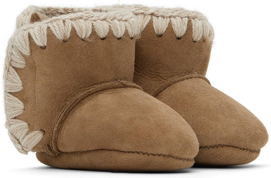 Mou Baby Brown Velcro Suede Pre-Walkers - Picture 2