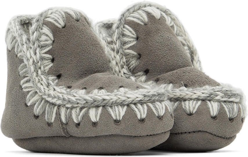 Mou Baby Grey Suede Pre-Walkers - Picture 2