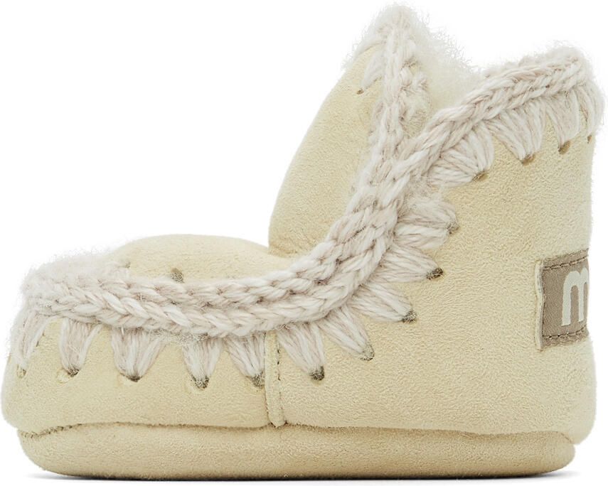 Mou Baby Off-White Suede Pre-Walkers