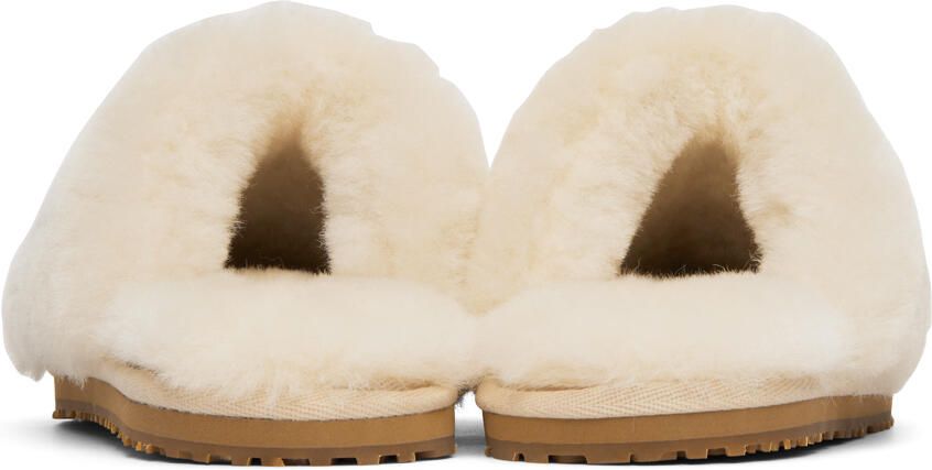 Mou Beige Sheepskin Fur Slippers - Picture 2