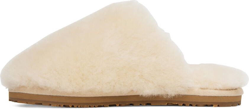 Mou Beige Sheepskin Fur Slippers - Picture 3