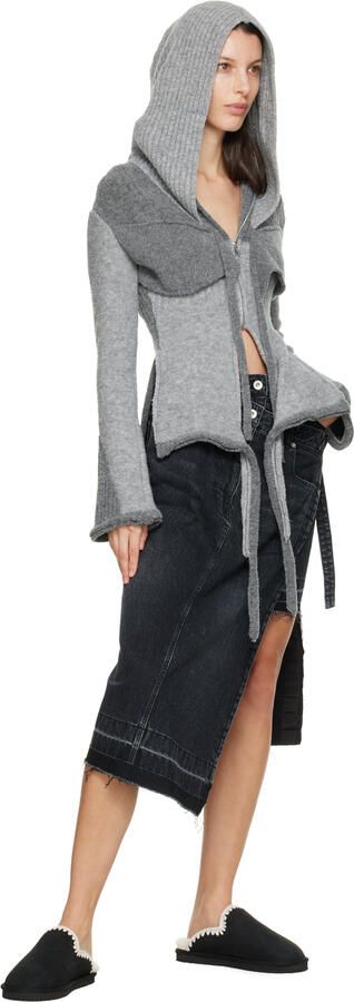 Mou Taupe Criss-Cross Sandals - Picture 5