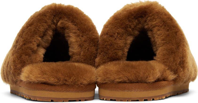 Mou Brown Sheepskin Fur Slippers - Picture 2