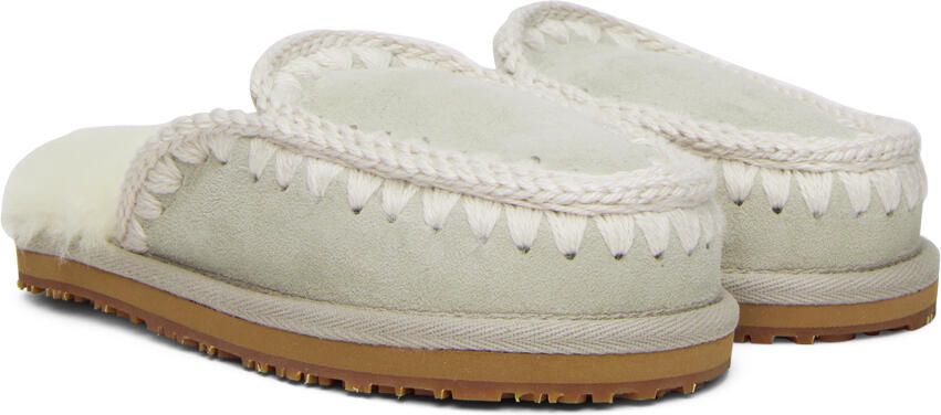Mou Gray Full Stitch Slippers
