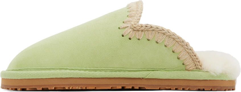 Mou Green Stitch Slippers - Picture 4